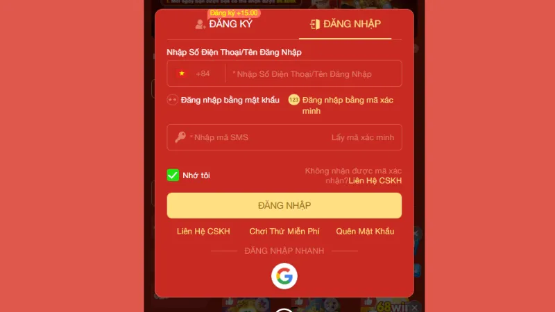 Đăng Nhập 68WIN Siêu Tốc Với Hướng Dẫn Chi Tiết Tại Đây 2 Hướng dẫn vào tài khoản bằng mã xác thực OTP